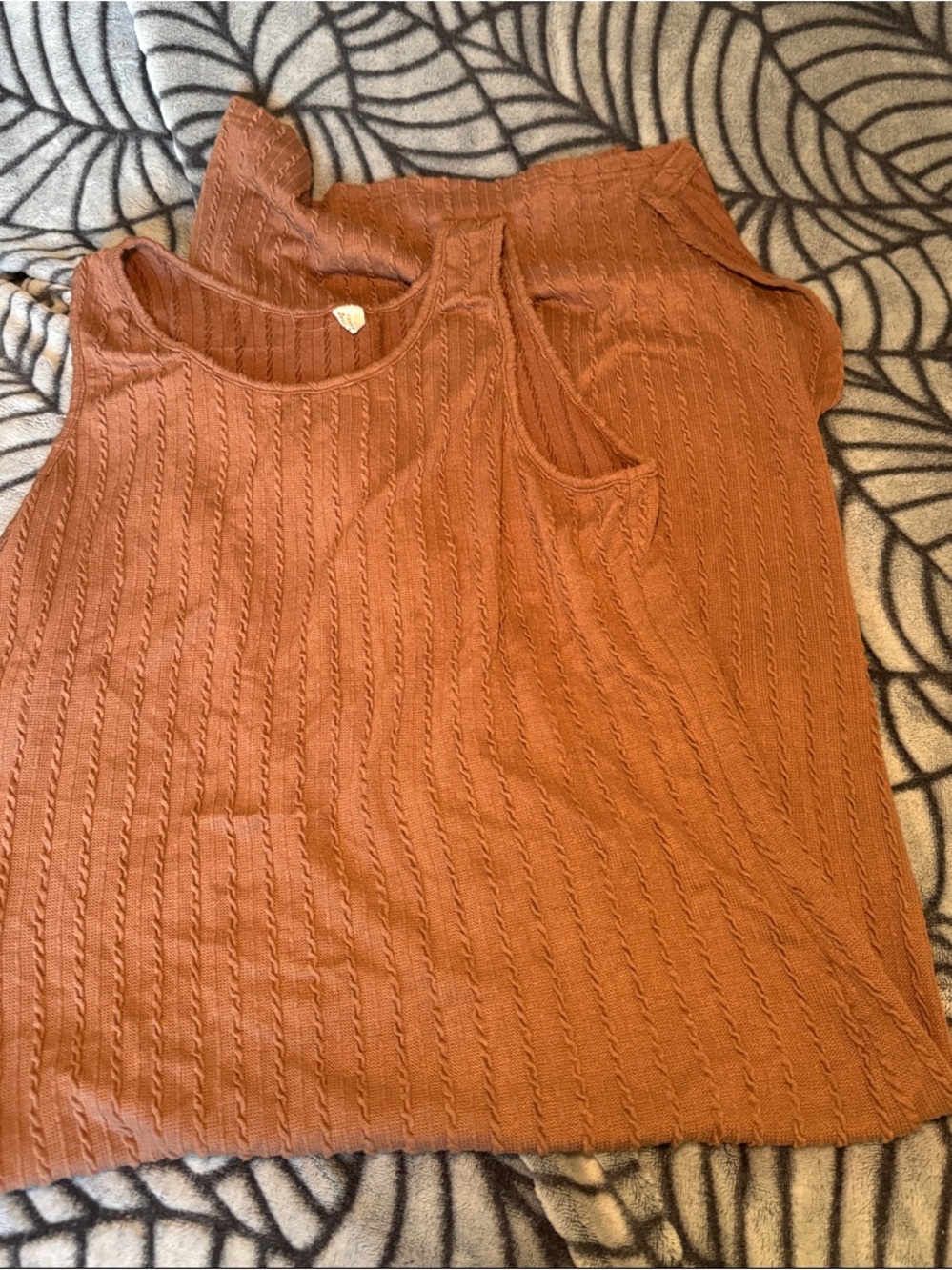 Women’s Rust Brown Knit Maxi Dress - Size XL